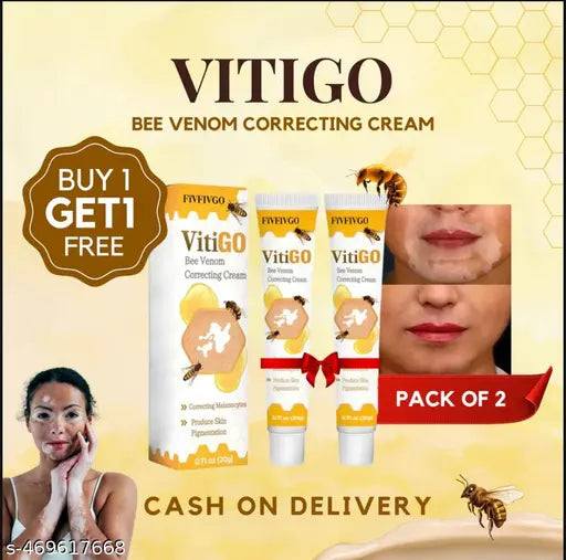 Vitiligo Bee Venom Treatment Cream (Pack of 1 Get 1 Free)
