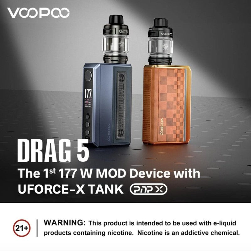 VOOPOO Drag 5 177W UNFORCE-X TANK (BUY ONE GET ONE FREE)