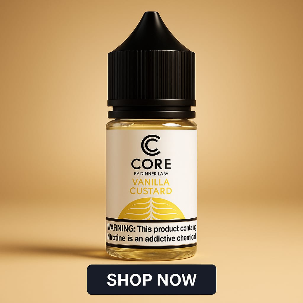 Vanilla Custard - Core Salt by Dinner Lady (PACK OF 2) | 30ML Vape Juice | 20MG,30MG,50MG |